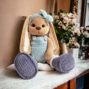 Easter Bunny Amigurumi – Handmade Crochet Rabbit Toy – Soft Plush Spring Gift for Kids – Bunny Doll for Easter Basket