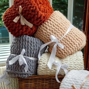 Handmade Knitted Blanket, Puffy Blanket, TV Blanket, Alize Puffy Blanket, Soft Baby Blanket, Warm And Plush Blanket, Winter Blanket