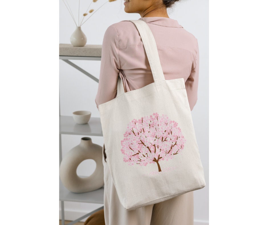 Tote Eco Bag Sakura Cherry Blossom Tree Japanese Pink 