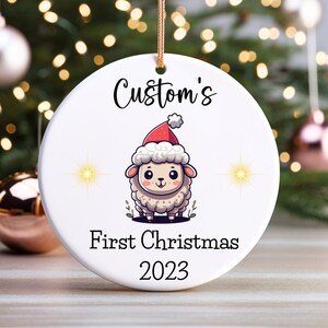 New Baby Gift, Personalized Christmas Ornament, Custom Name Baby&#39;s First Christmas Ornament