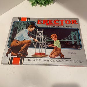 1954 AC Gilbert Co Erector Set No 1 1/2