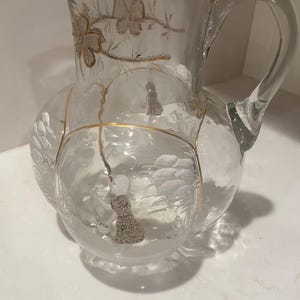 Sparkling Vintage Mary Gregory Glass Pitcher