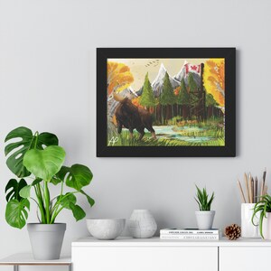 Canadian Wildlife Framed Horizontal Poster