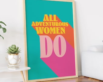 Feminist Art Print: Girls HBO Quote, Empowering Typography