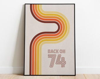 Retro 70s 'Back on 74' Music Print: Jungle Album Art