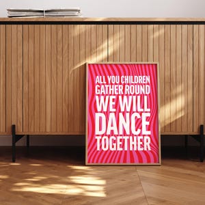 Jamie XX Lyric Print | “All You Children” Dance Music Poster | Bold Typographic Wall Art | Rave Aesthetic Decor | Electronic Music Gift