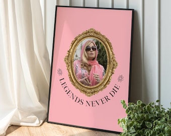 Tanya McQuoid 'Legends Never Die' Art Print - White Lotus Pop Culture Poster