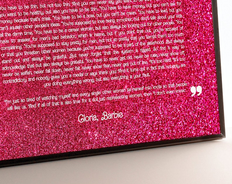 Gloria Barbie Monologue Empowering Wall Art Print: Channel - Etsy
