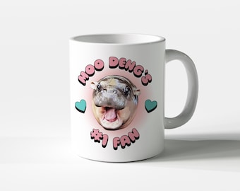 Moo Deng Pygmy Hippo Mug: Quirky Animal Lover Gift