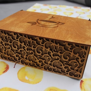 Box für Zucker und zur Aufbewahrung, aus Holz, natur, 19,5 x 13 x