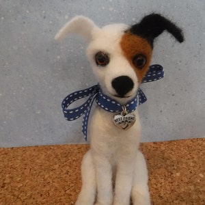 Jack Russell Terrier, Needle Felted Jack Russell Dog, Mini JRT