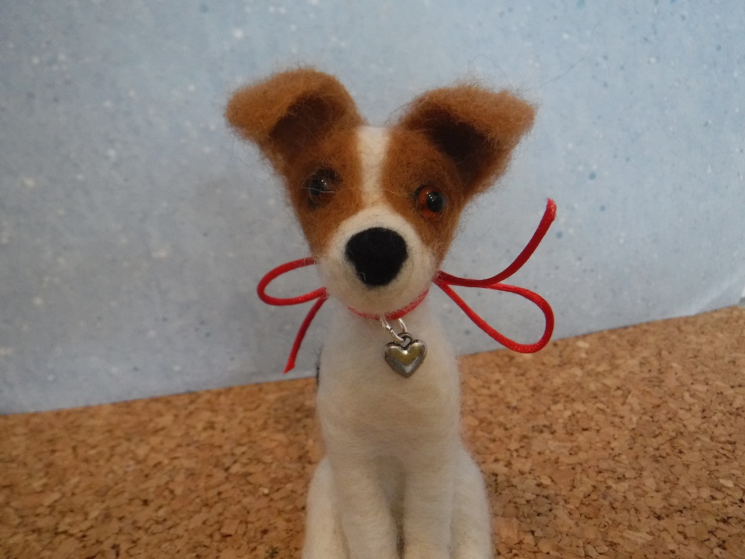 Mini Jack Russell Terrier, Needle Felted Jack Russell Terrier
