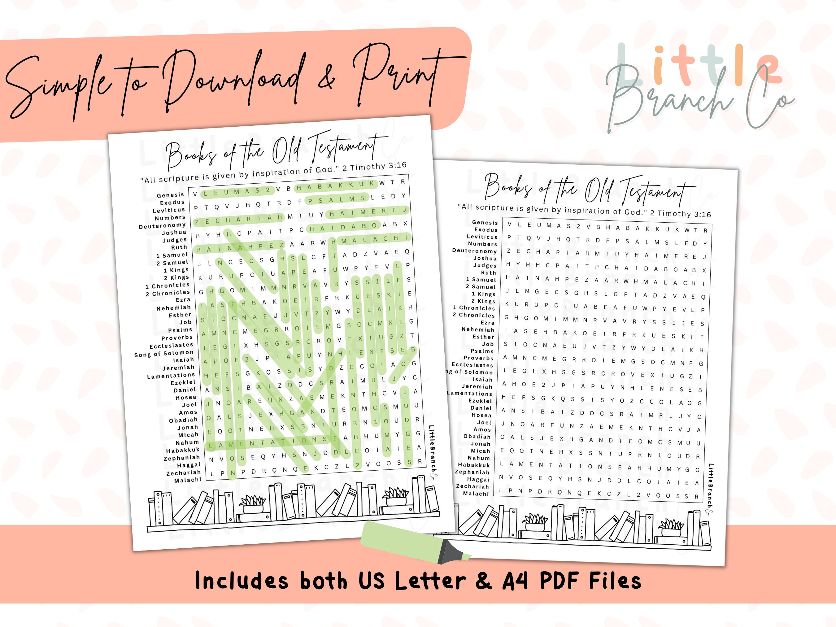 Printable Books of the Bible Word search Bundle Books of the - Etsy ...