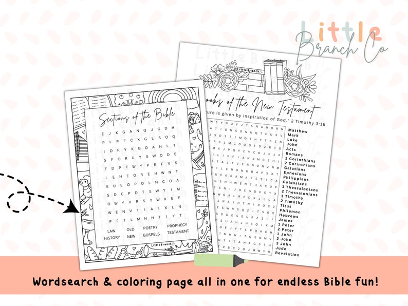 Printable Books of the Bible Word Search Bundle Books of the - Etsy