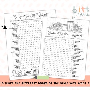 Printable Books of the Bible Word Search Bundle Books of the - Etsy