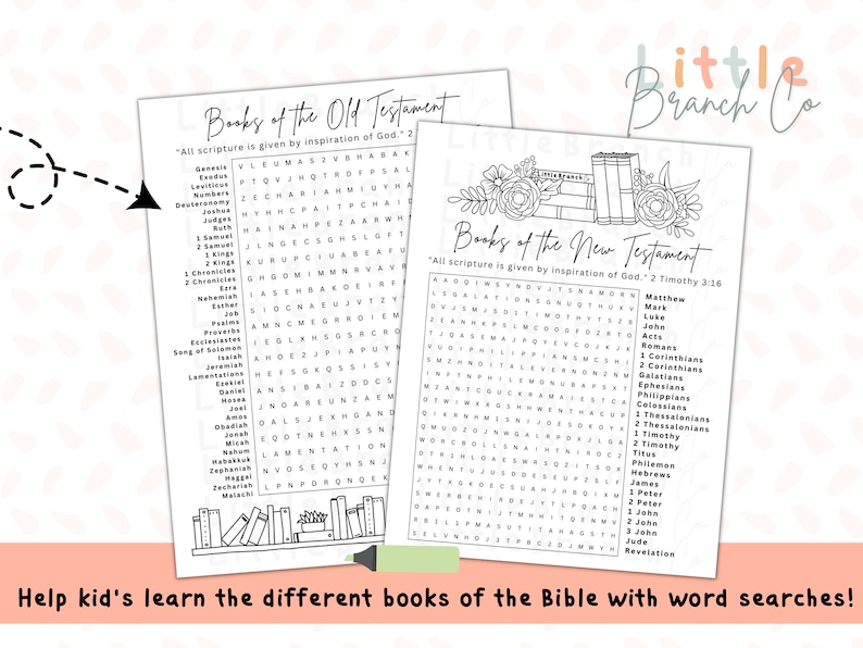 Printable Books of the Bible Word Search Bundle Books of the - Etsy