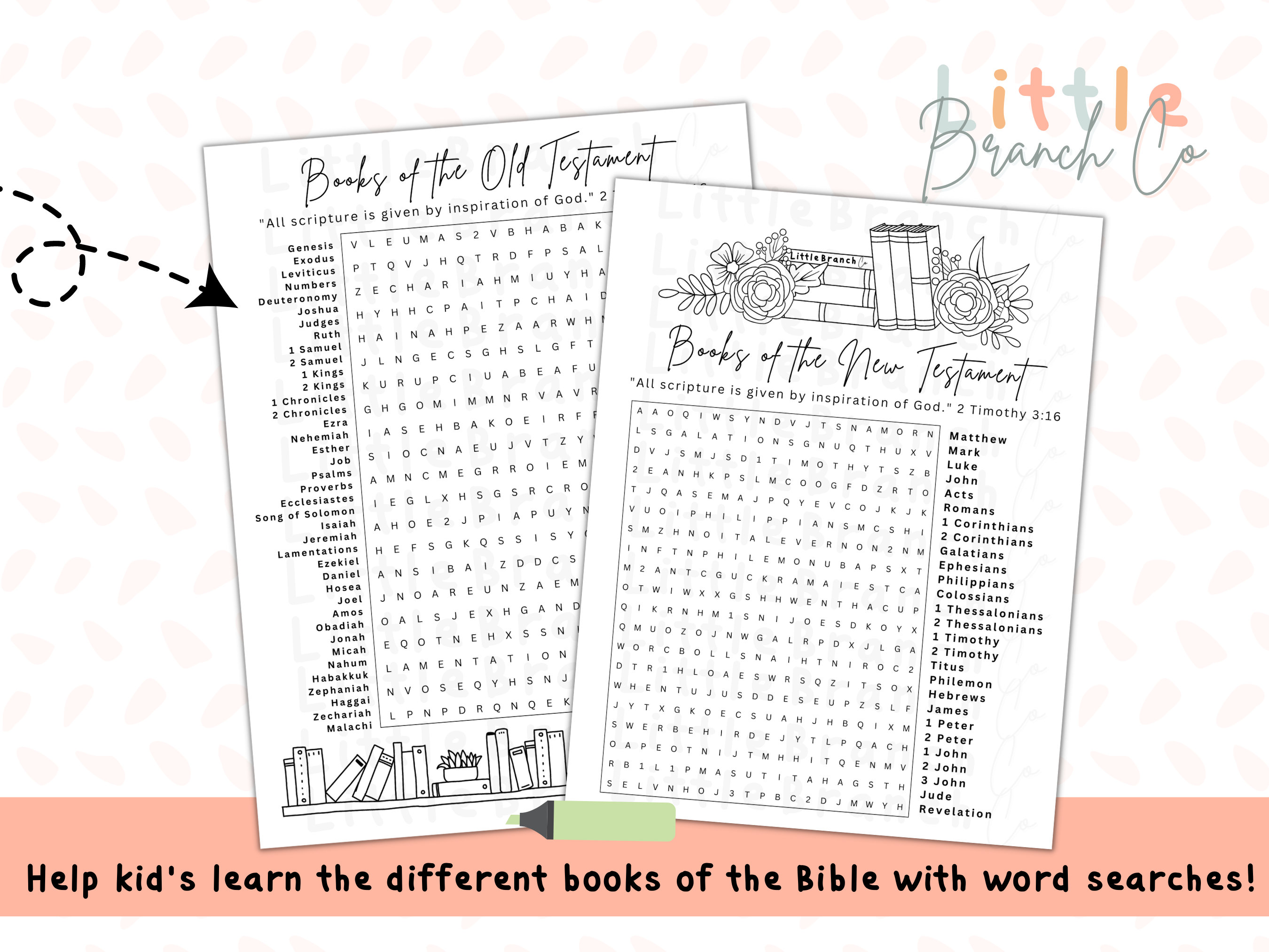 Printable Books of the Bible Word Search Bundle Books of the - Etsy