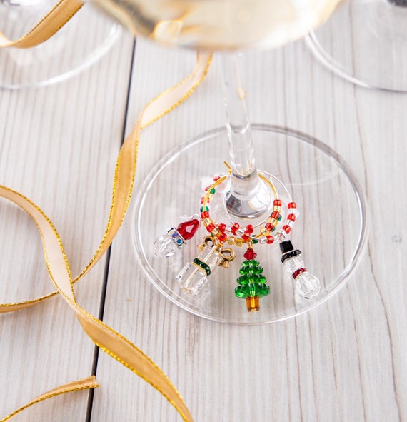 Christmas wine charms Christmas wine charms