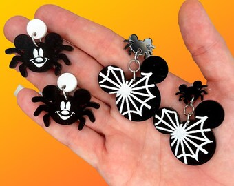 Halloween Spinnenmaus Baumeln Ohrringe - Wählen Sie einzelne oder Set von zwei Designs