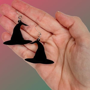 Green Witch Hat Wicked Earrings