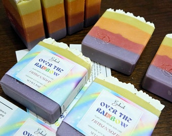 Over the Rainbow Natural Vegan Soap l SAVE with pack of 3 or 5