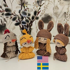 PDF crochet pattern Småfolket påskedition