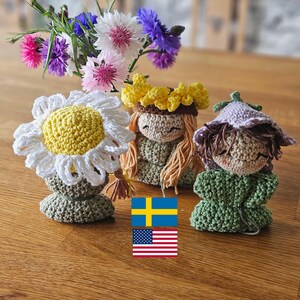 PDF crochet pattern The summer children ll Sommarbarn