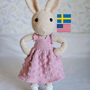 PDF crochet Stora kaninen Signe /Big bunny Signe rabbit conejo kaninchen