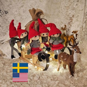 Häkelanleitung für biegsame Pixie-Puppen: Amigurumi Elfe, Wichtel, Weihnachtsmann (PDF-Häkelanleitung)