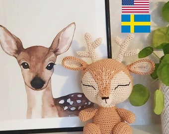 PDF crochet pattern the deer big sis