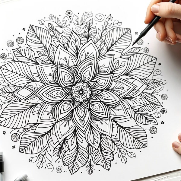 Mandala Coloring Book [20 printable unique mandalas]