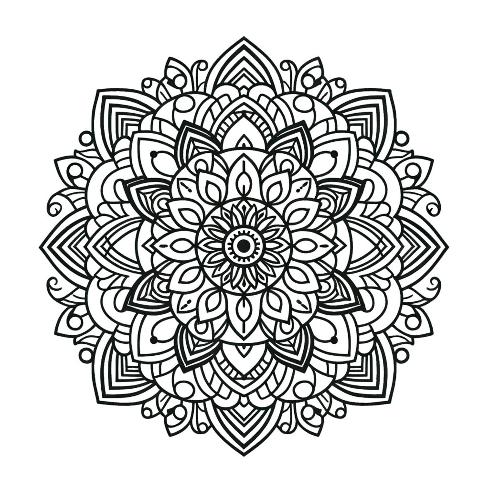 Mandala Coloring Book 20 Printable Unique Mandalas - Etsy