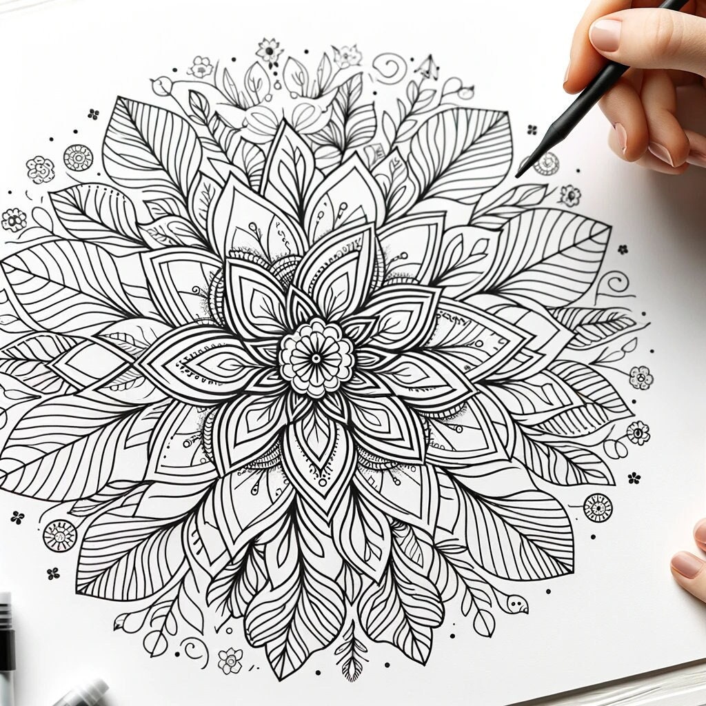 Mandala Coloring Book 20 Printable Unique Mandalas - Etsy