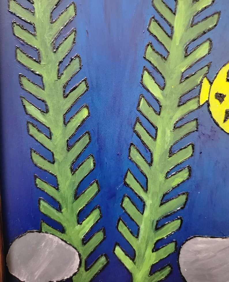 Underwater Light up Stained Glass Painting Etsy