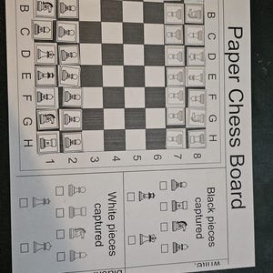Printable Paper Chess Board PDF