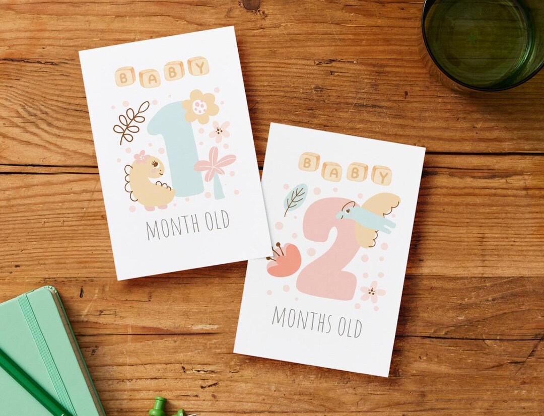 Baby First Year Milestone Cards | Baby Shower Gift | Gift for Parent ...