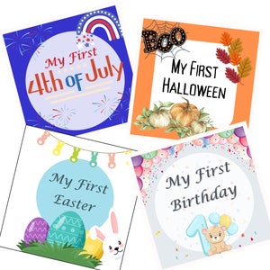 Cartes d'étape de bébé d'abord, cadeau pour les parents ! Première année!