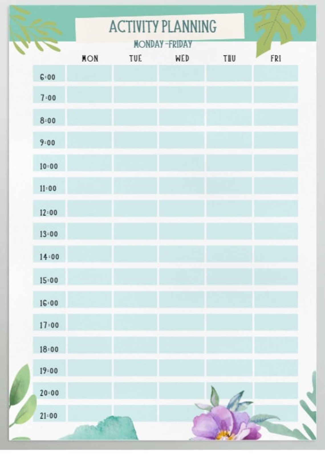 Center Parcs Packing List and Activity Planner printable by Etsy