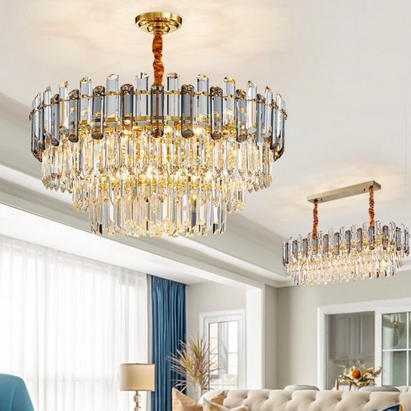 Gold chandelier 40cm modern luxury