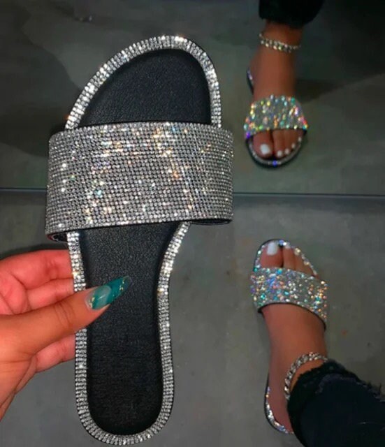 Glitter Sandals - Etsy