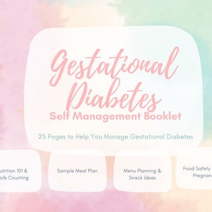 Boekje zwangerschapsdiabetes maaltijdplan (e-boek) en bloedsuikerlogboek voor zwangerschap