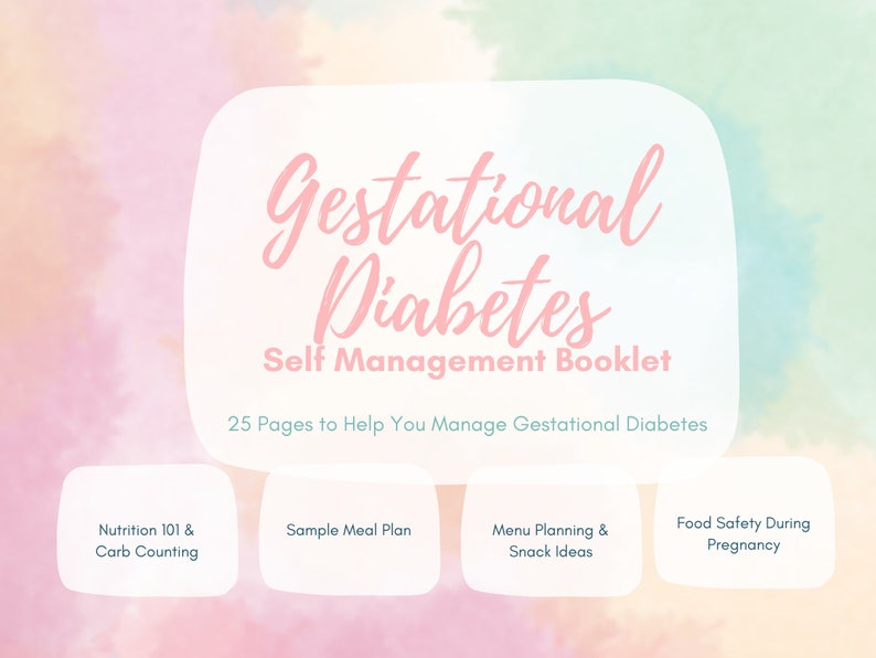 Gestational Diabetes Self Management Booklet & Log Etsy