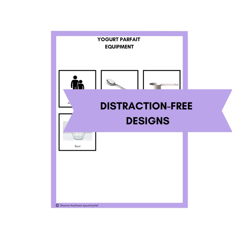 YOGURT PARFAIT Printable Visual Recipe for Toddlers and Young Etsy