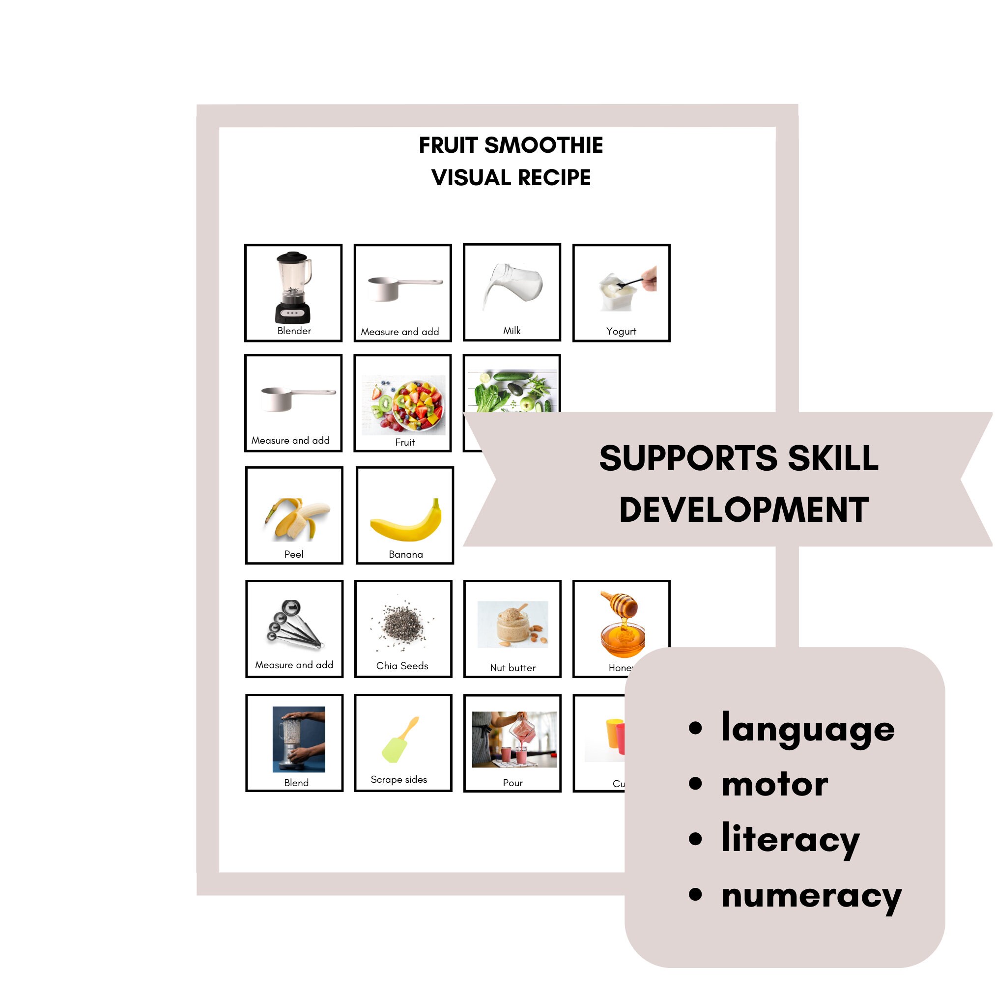 BUNDLE Printable VISUAL RECIPEBOOK for Toddlers and Young Children ...