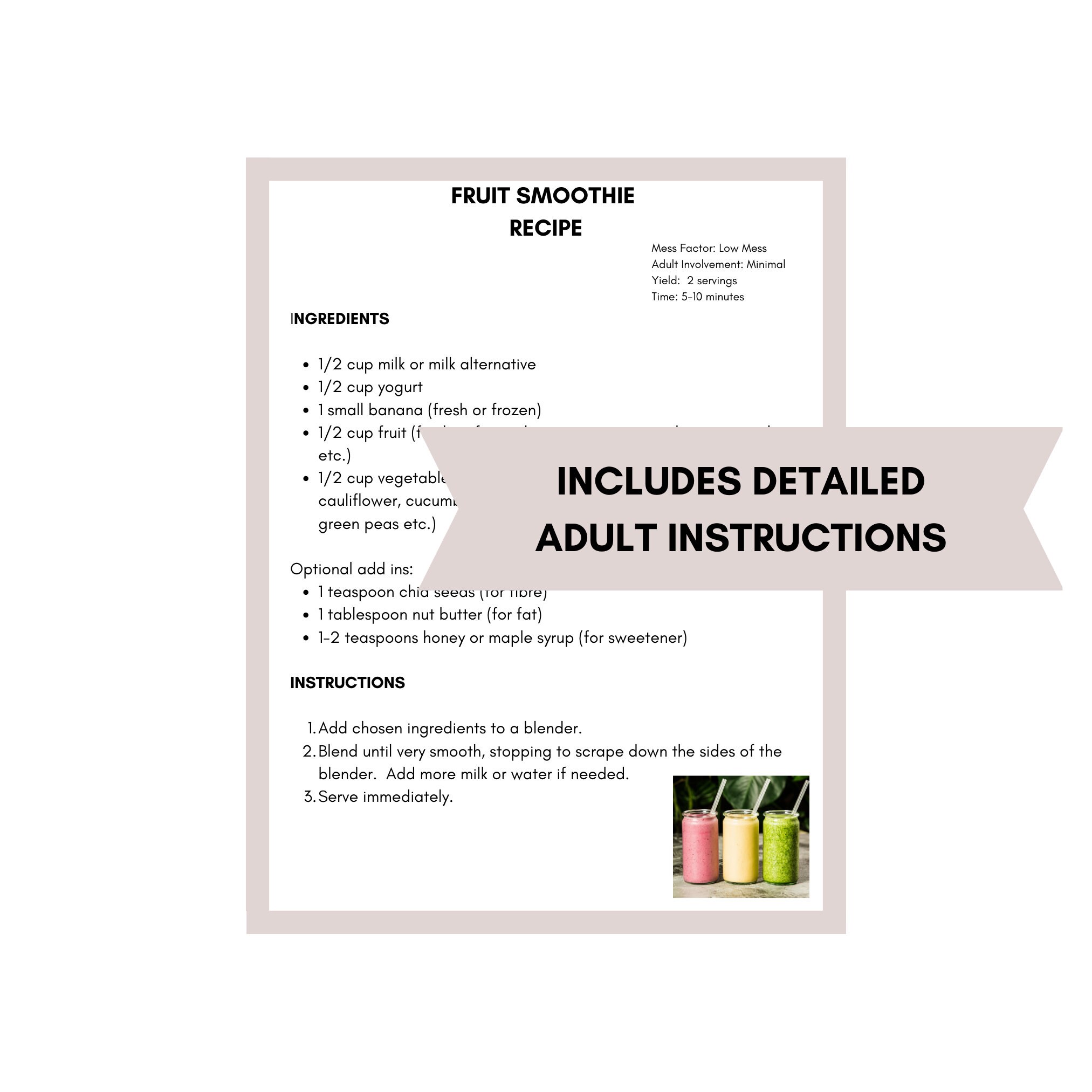 BUNDLE Printable VISUAL RECIPEBOOK for Toddlers and Young Children ...