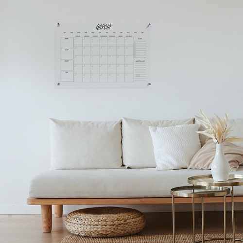 Fully Customizable White Board shops Wall Calendar, Family Planning, Acrylic Family Chart