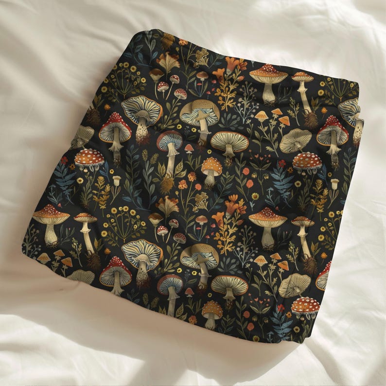 Coperta a forma di fungo stravagante, decorazione Cottagecore, coperta a forma di fungo, regalo, decorazione Whimsygoth, coperta Cottagecore Forescore, regalo Boho per lei immagine 3