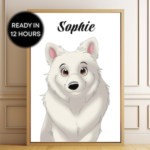 Custom Cartoon Pet Portrait | Cat, Dog, Horse, Bunny Portrait From Photo | Cartoon Style | Custom Pet Gift Digital Prints, Illustration Art