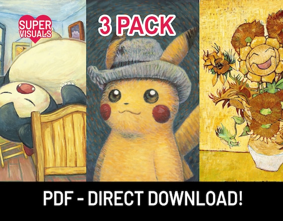 Pokémon X Van Gogh Collection - 3-pack - Pikachu - Snorlax