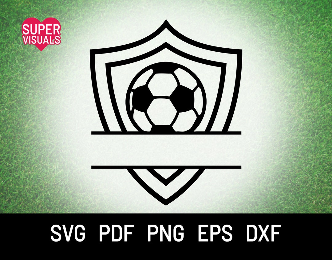 Soccer Logo Monogram SVG Files Soccer Logo Split Frame Cut Files Soccer